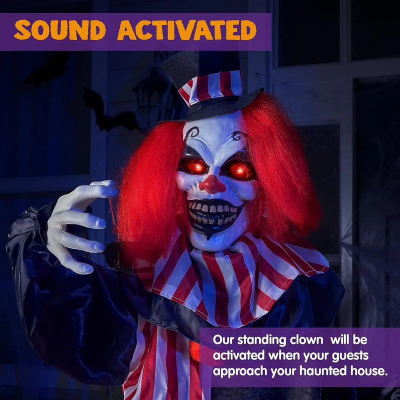 67in Halloween Animated Standing Clown