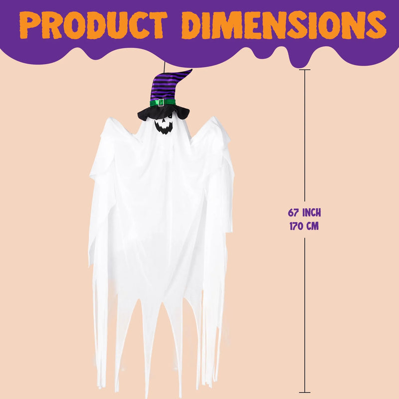 67in Halloween Hanging Ghost Animated Decoration for Halloween Spooky residence Prop