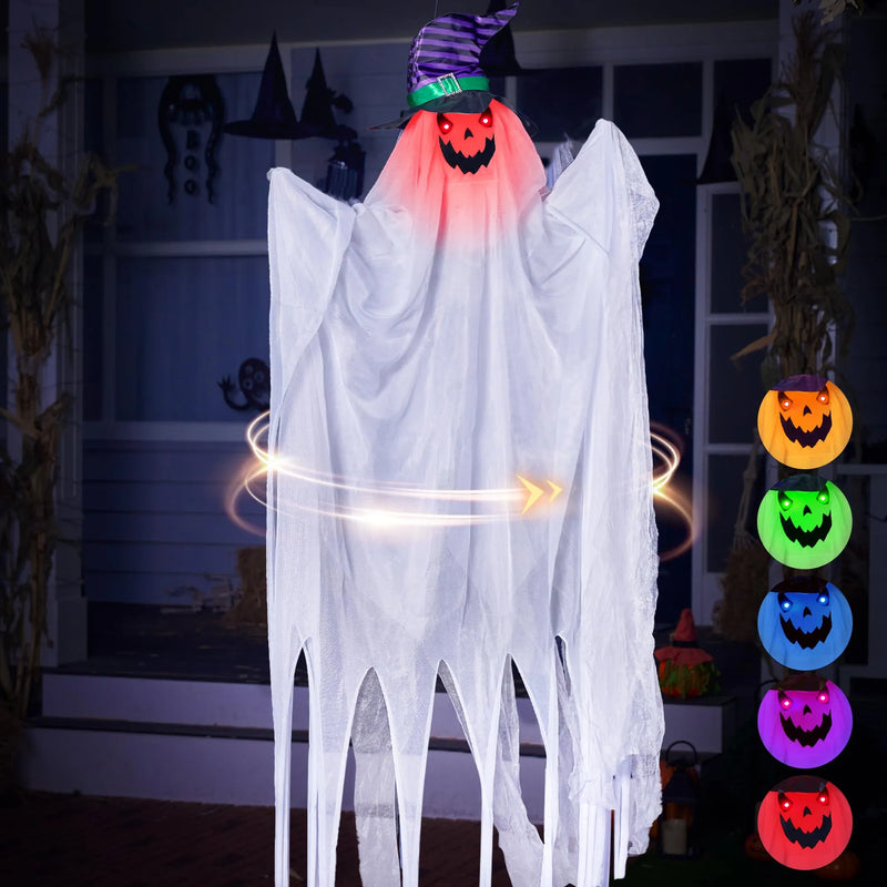 67in Halloween Hanging Ghost Animated Decoration for Halloween Spooky residence Prop