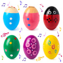 6Packs Easter Wooden Egg Shakers Maracas Percussion Musical