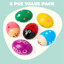 6Packs Easter Wooden Egg Shakers Maracas Percussion Musical