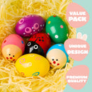 6Packs Easter Wooden Egg Shakers Maracas Percussion Musical