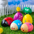 6Packs Easter Wooden Egg Shakers Maracas Percussion Musical