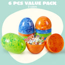 6Pcs 6in Plastic Colorful Eggs for Easter Eggs Hunt Game