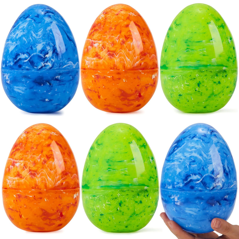 6Pcs 6in Plastic Colorful Eggs for Easter Eggs Hunt Game