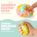 6Pcs Easter Pop Ball Fidget Eggs, Squishy Egg-Shaped pop Fidget Toy