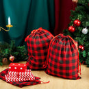 6Pcs Reusable Christmas Fabric Drawstring Gift Bags 19in x 14.5in