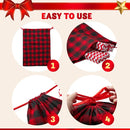 6Pcs Reusable Christmas Fabric Drawstring Gift Bags 19in x 14.5in