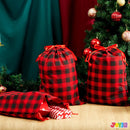 6Pcs Reusable Christmas Fabric Drawstring Gift Bags 19in x 14.5in