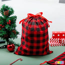 6Pcs Reusable Christmas Fabric Drawstring Gift Bags 19in x 14.5in
