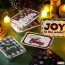 24-Piece Rectangular Holiday/Christmas Foil Containers with Lids