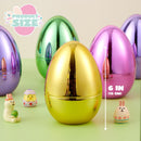 6 Pcs Large Metallic Easter Eggs, 6 Inches Colorful Jumbo Plastic Eggs