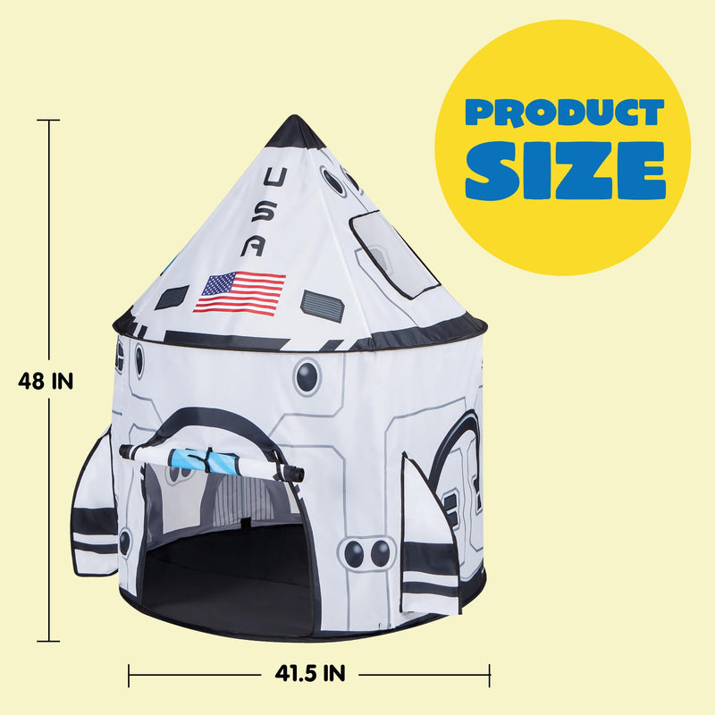 Kids Rocket Ship Play Tent Pop Up Play Tent