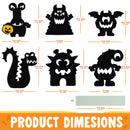 6Pcs Monster Yard Stakes Halloween Lawn Decorations