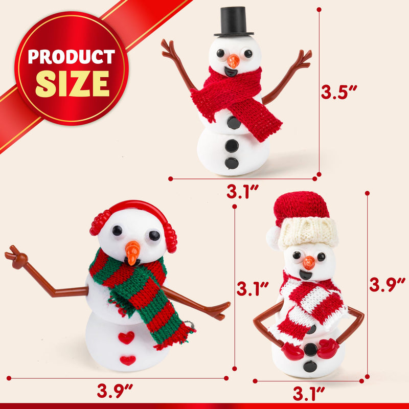 3 Pack DIY Christmas Build a Snowman Craft Kit