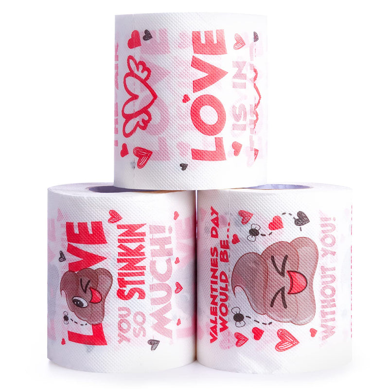 3 Rolls Funny Valentines Day Toilet Paper