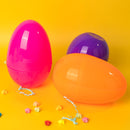 6Pcs 7" Jumbo Colorful Plastic Easter Egg Shells for Easter Egg Hunt