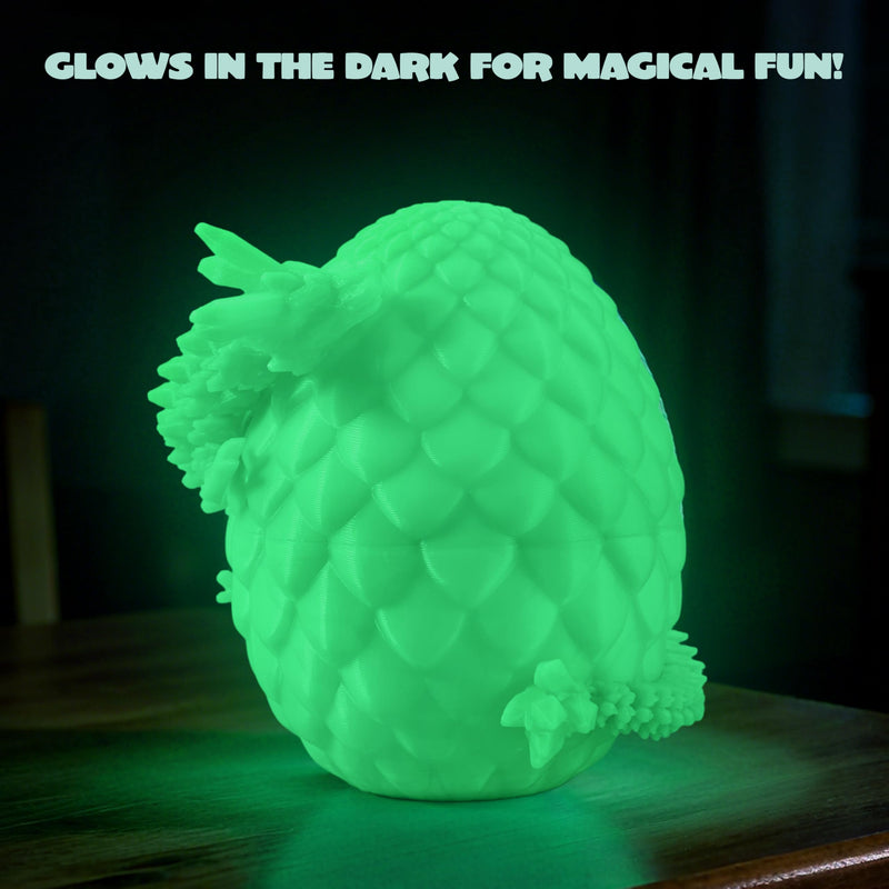3D Printed Dragon Eggs with 12" Laser Glow Dragon Inside