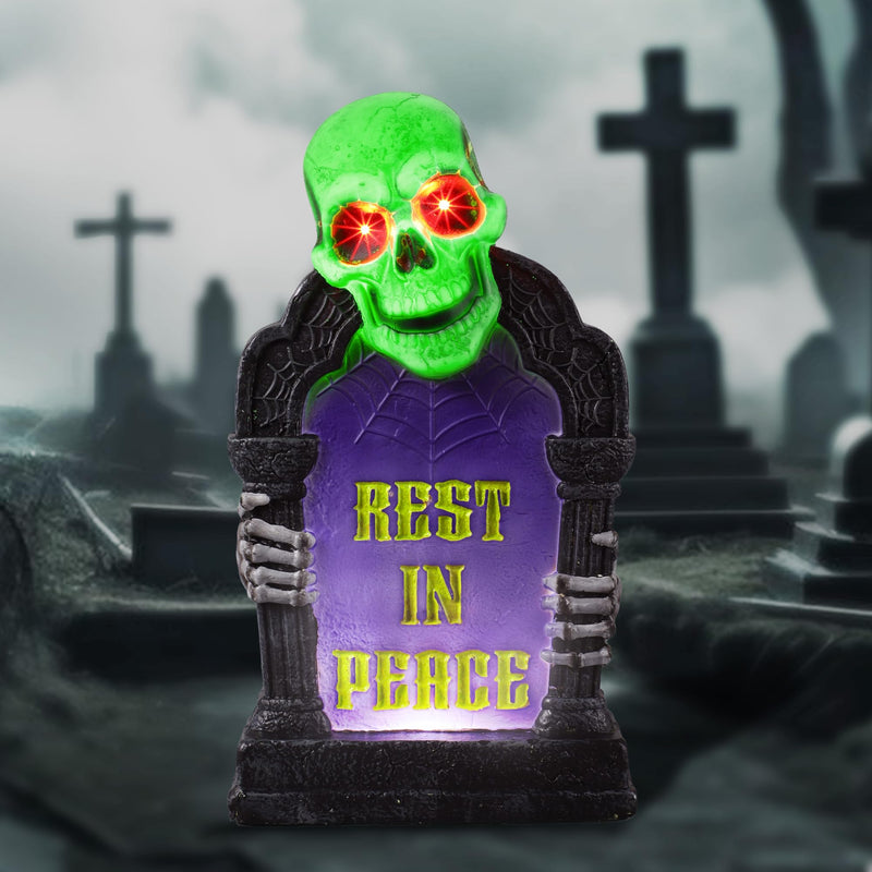 Halloween Graveyard Decorations Outdoor 3D Plastic Tombstone