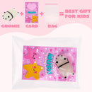 28Pcs Glitter Mochi Squishy Toys with Kids Valentines Cards for Classroom Exchange