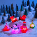 6PCS Christmas Light Up Bath Toys