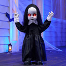 Halloween Decoration 34" Black Zombie Girl Ghost Animatronics