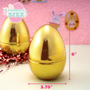 6 Pcs Jumbo Gold Easter Eggs