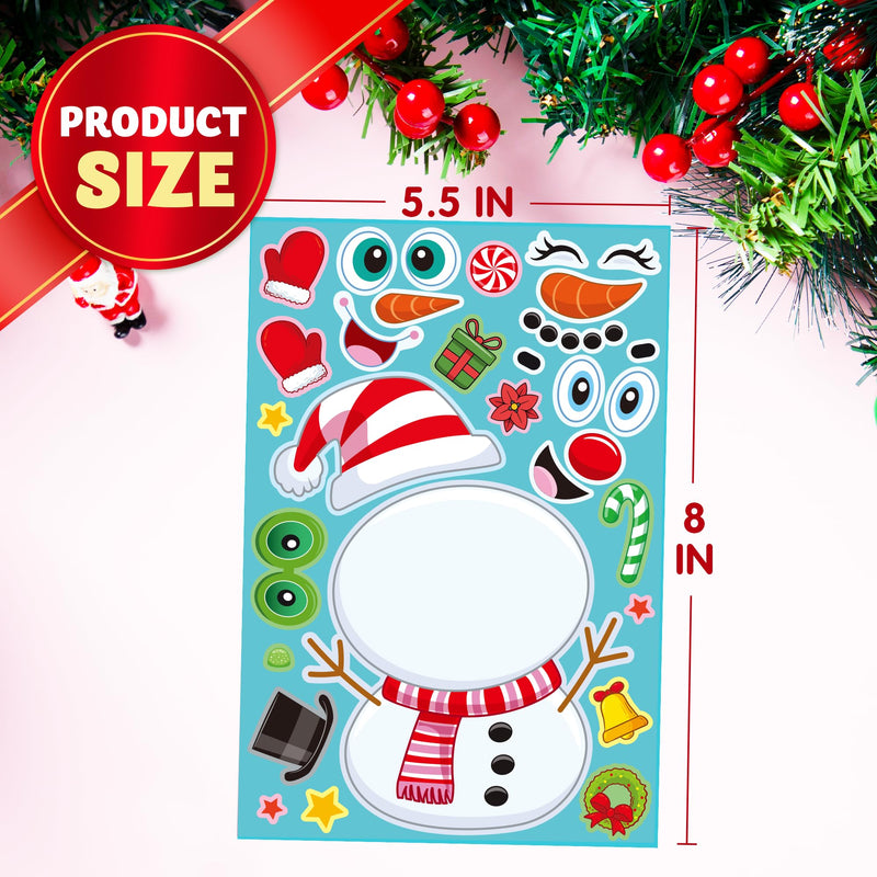 24 Pcs Christmas Make-a-face Stickers