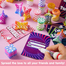 28Pcs Kids Valentine Cards with Impossible Spiral Cone fidget toys