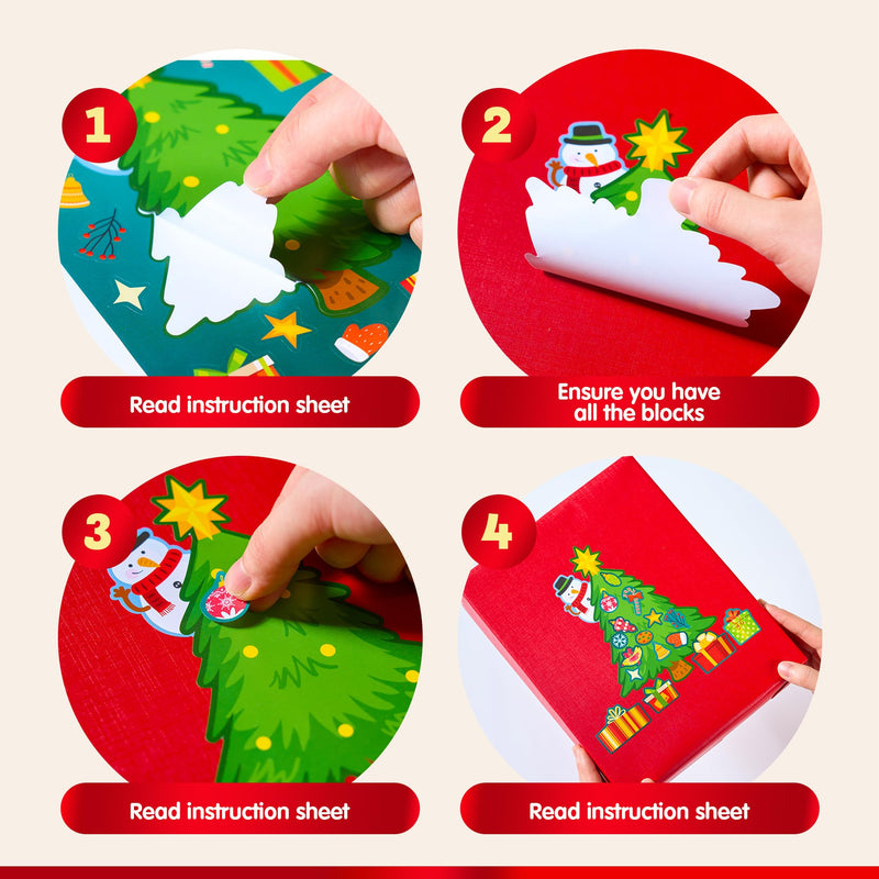 48 Pcs Christmas Sticker Sheets, Christmas Craft Supplies for Kids