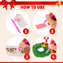 12 Pcs Christmas Diamond Art Ornaments Kit, 5D DIY Craft with Keychains for Kids