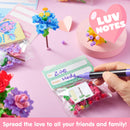 24 Pcs Valentines Day Flower Bouquet Building Blocks with Cards
