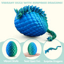 3D Printed Dragon Eggs with 12" Laser Blue-Green Dragon Inside