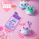 28 Pcs Kids Valentine's Day Cards with Axolotl Plush Toy Keychain