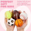 30Pcs Mini Sports Squeeze Balls with Kids Valentines Cards for Classroom Exchange