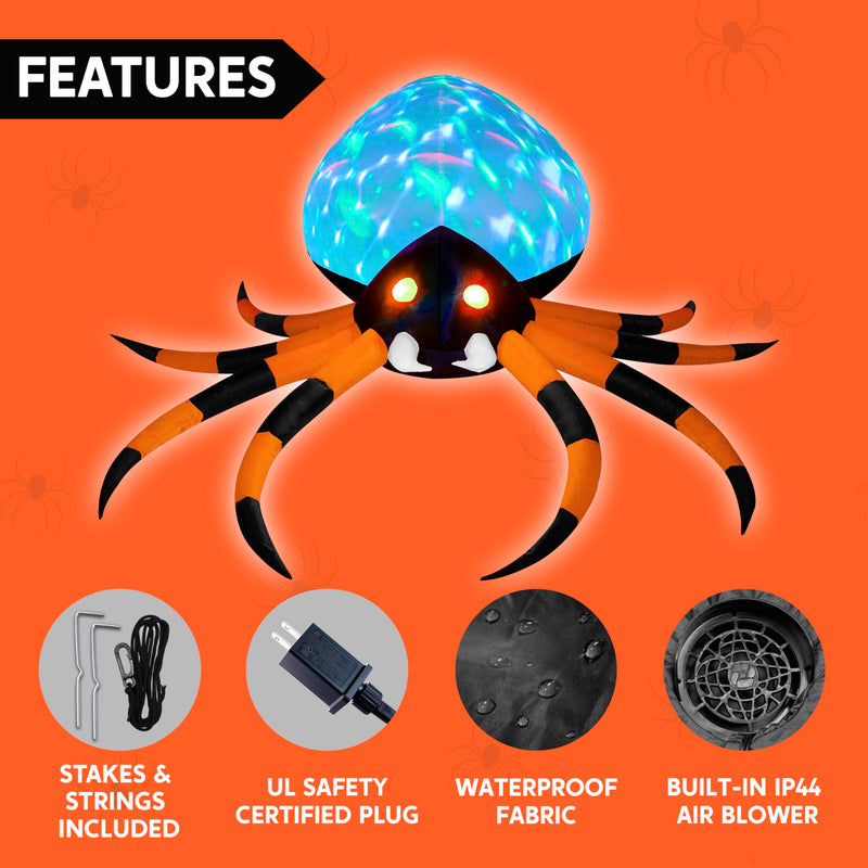 8 FT Halloween Inflatable Giant Spider Outdoor Decorations