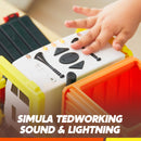 Large Friction Powered Garbage Truck Toy Set - Orange