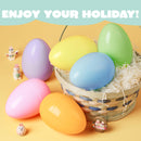12Pcs Large Pastel Easter Eggs, 6 Inches Jumbo Plastic Eggs Fillable