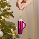 Christmas Water Cup Glass Small Ornament Red