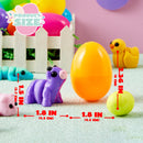 12Pcs Prefilled Easter Eggs with 3D Mini Animals