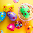 6 Pcs Large Printed Easter Eggs - 6 Inches Jumbo Plastic Eggs Fillable for Easter Hunt