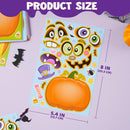 72 Pcs Halloween Pumpkin Stickers for Kids, Halloween Party Favor
