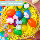 24 Pcs Easter Prefilled Eggs with Mochi Squishy Toys