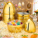 24Pcs Large Plastic Golden Easter Eggs, 6 Inches Jumbo Eggs Fillable