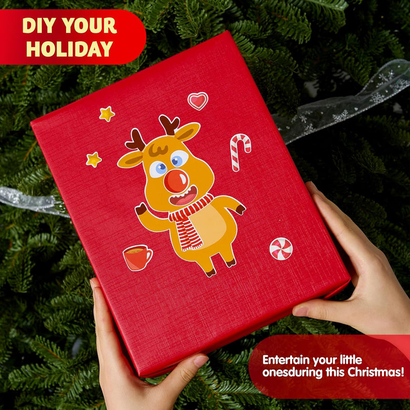 64 Pcs Christmas Make-a-face Stickers, Christmas Crafts for Kids