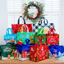 20 PCS Christmas Reusable Gift Bags Assorted Sizes with Handle