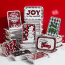 24 Pieces Christmas Foil Containers with Lids