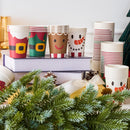 100PCS 9oz Christmas Disposable Paper Cups