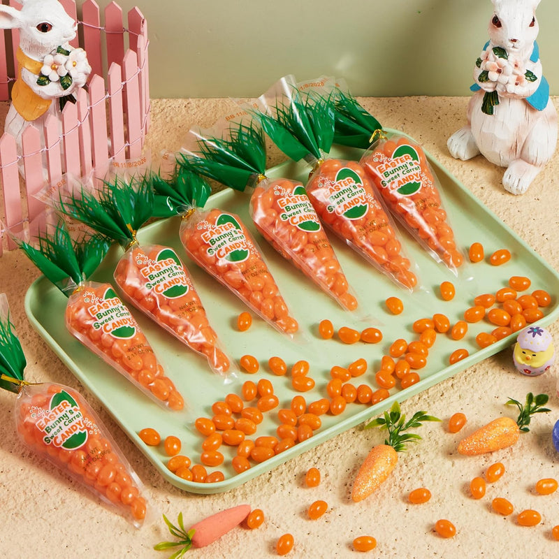 12 Pcs Easter Candy with Carrot Bags
