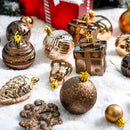 66 Pcs Brown Christmas Balls Ornaments Set
